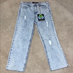 Indigo Rein high rise straight leg jeans